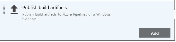 Ajoutez une tâche d’artefacts de build Visual Studio à votre projet BizTalk Server.