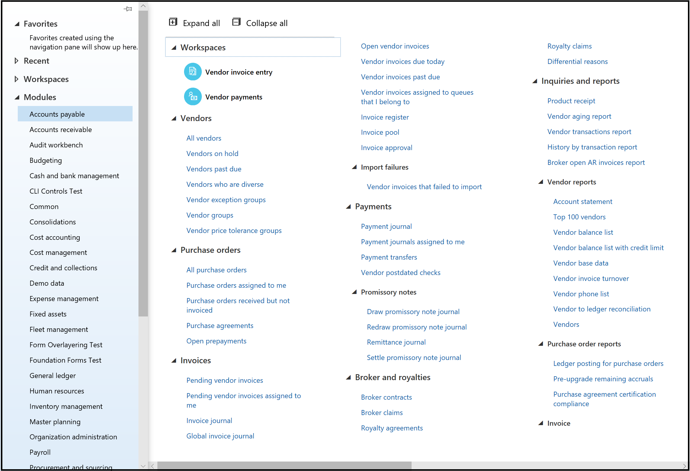 Volet de navigation après Platform Update 22