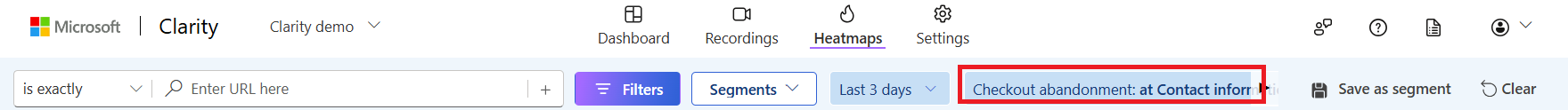 Applied heatmaps on checkout abandonment step.