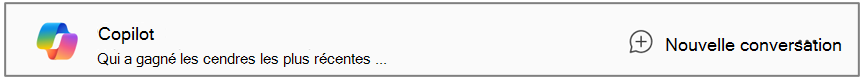 Copilot Chat avec le bouton Nouvelle conversation visible.