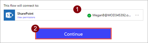 Autorisations du connecteur SharePoint