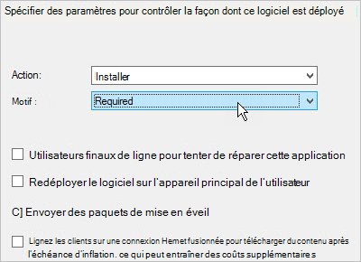 Configurer les paramètres de déploiement