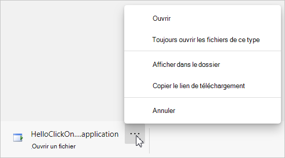 Invite de téléchargement de fichier