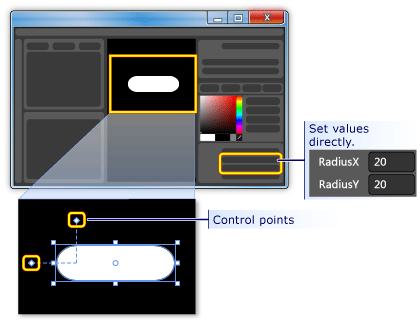 How to make the corners of a rectangle round