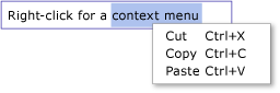 TextBox avec le menu contextuel