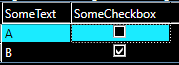 Screenshot of sort indicator arrow before improvements.