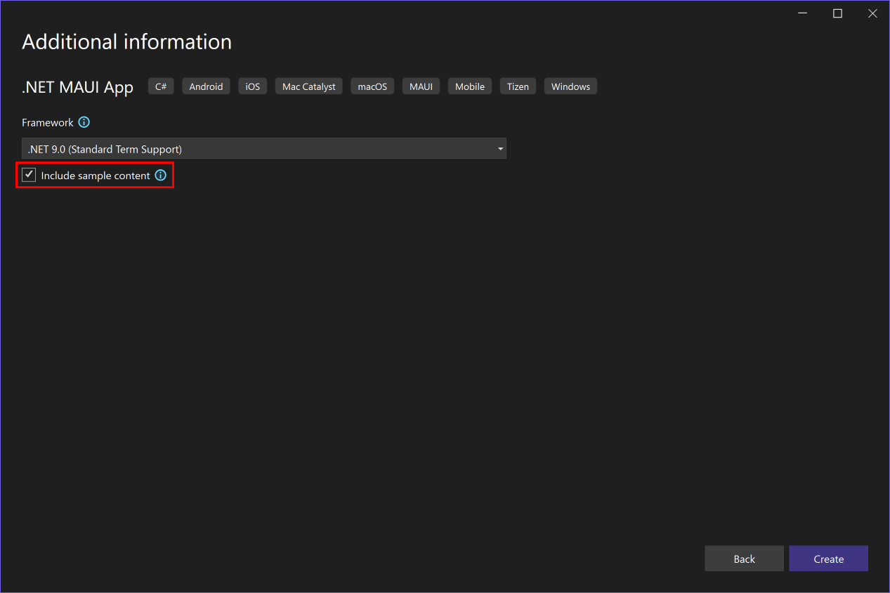 Capture d’écran montrant comment ajouter des exemples de pages SyncFusion à votre projet d’application .NET MAUI.