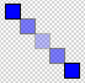 Rectangles dessinés avec différentes valeurs d'opacité