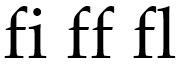 Text à l’aide des ligatures standard OpenType désactivées