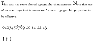 Capture d’écran : Texte avec typographie modifiée