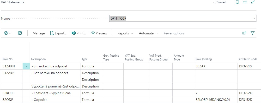 VAT Report with coefficient