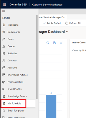 Capture d’écran du plan de site avec l’option de calendrier sélectionnée.