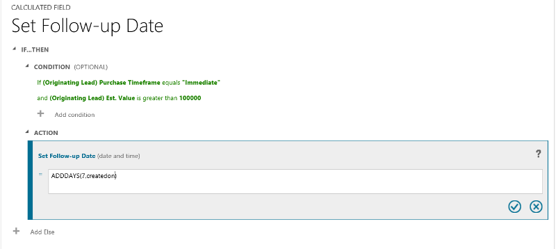 Fournissez la formule pour le champ calculé.