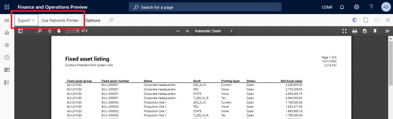 Document previewer user options.