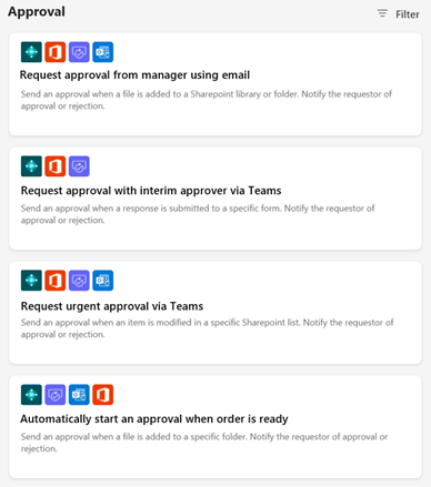 Nouveaux exemples de modèles pour les approbations de workflow