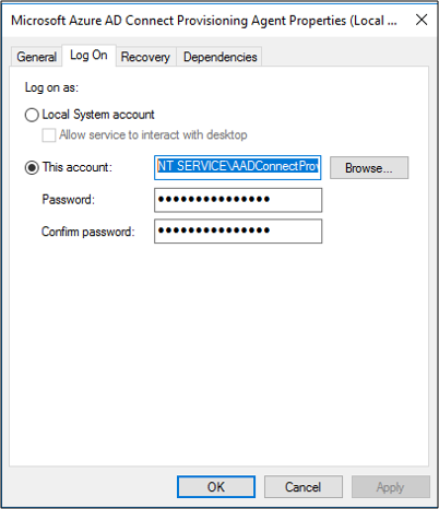 Capture d’écran montrant les options disponibles sous l’onglet Se connecter.