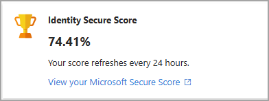 Capture d’écran du score d’identité sécurisée.