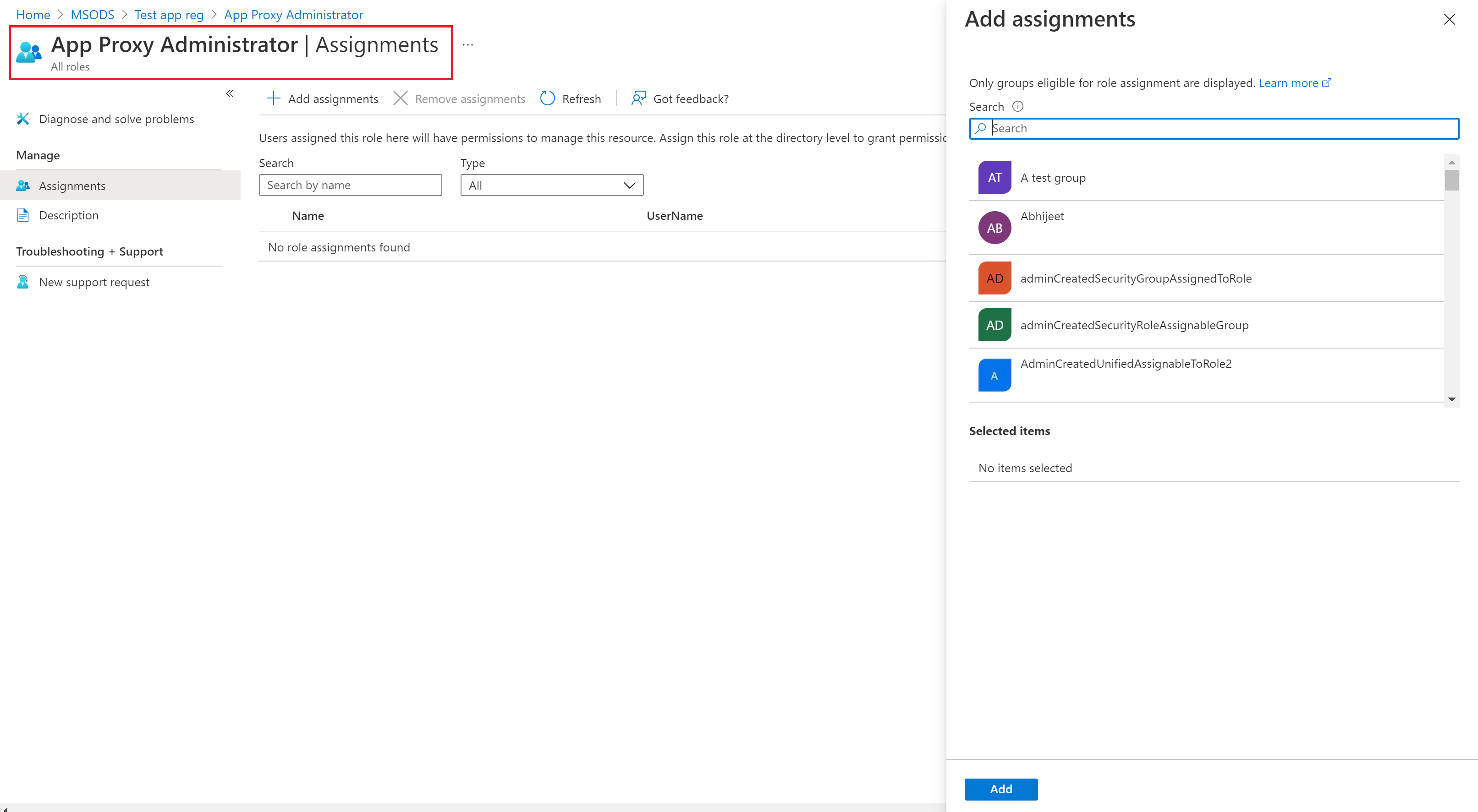 Ajouter une attribution de rôle limitée aux inscriptions d'une application dans Microsoft Entra ID.