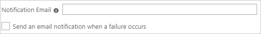 Capture d’écran d’un champ de texte dans lequel vous pouvez entrer un e-mail de notification.