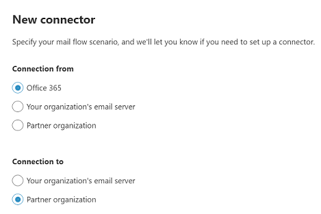 Capture d’écran montrant l’écran sur lequel un connecteur pour Office 365 est ajouté.