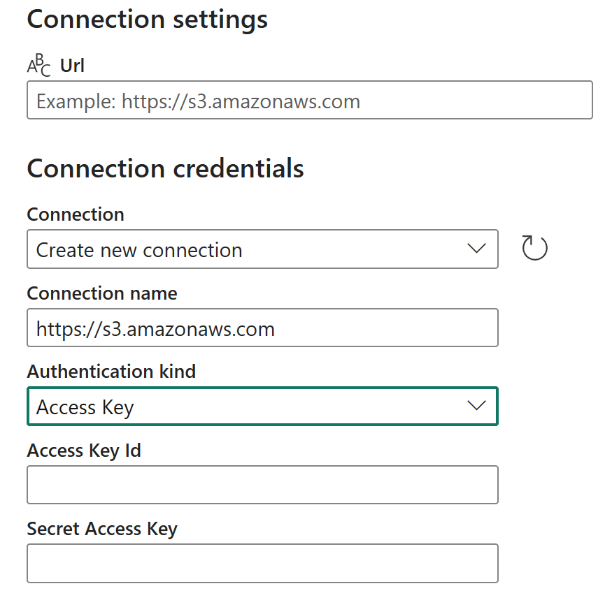 Capture d’écran montrant comment définir une nouvelle connexion.