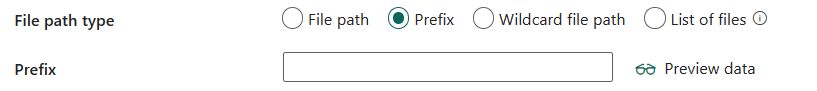 Capture d'écran montrant le type de chemin d'accès au préfixe.