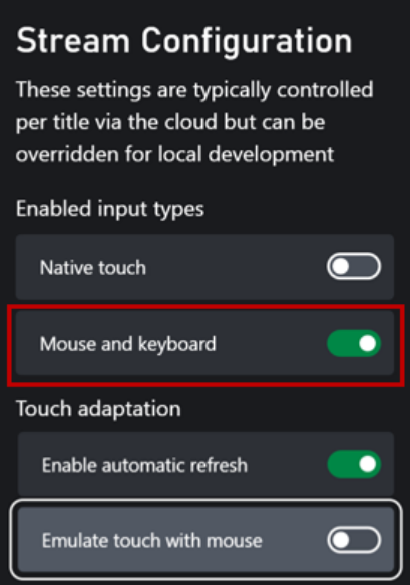 Settings on web CTA