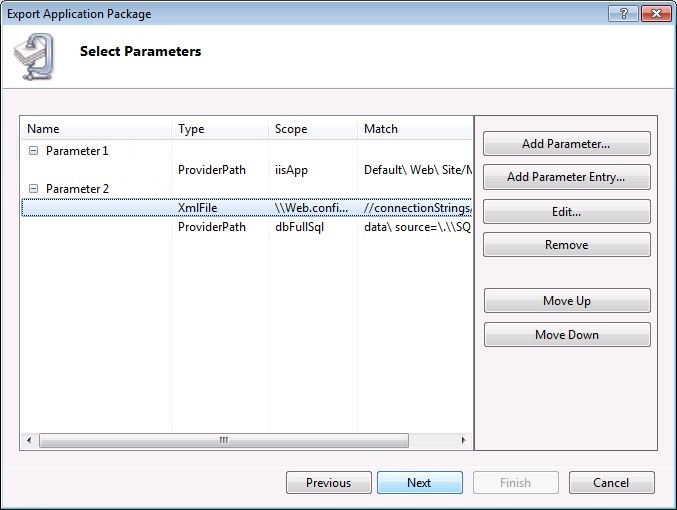 Capture d’écran de la boîte de dialogue Exporter le package d’application avec un focus sur l’option Suivant.