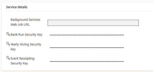 Configuration des détails du service.