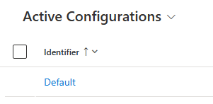 Capture d’écran montrant la configuration par défaut.