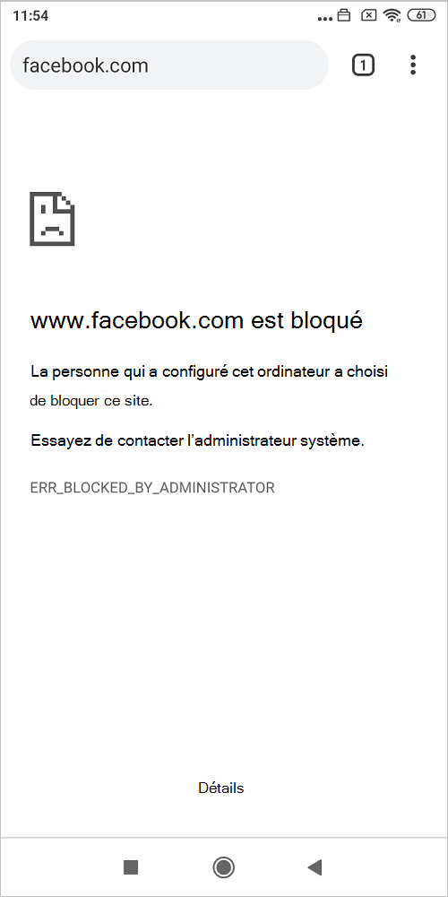 URL bloquée