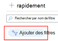 Capture d’écran montrant comment ajouter un filtre pour filtrer la liste de filtres existante dans Microsoft Intune.