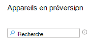 Capture d’écran montrant comment rechercher des appareils lors de la création d’un filtre dans Microsoft Intune.