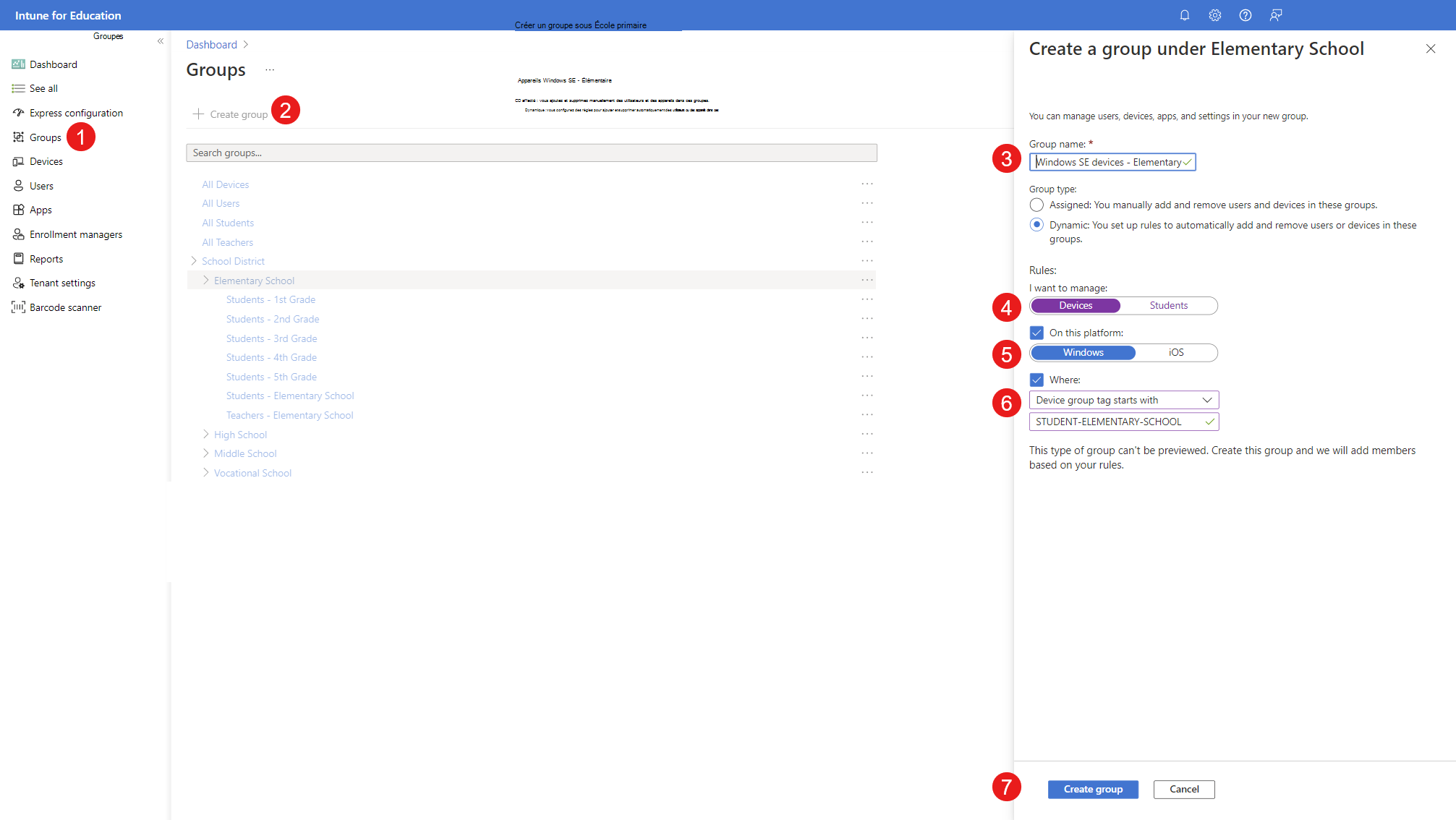 Intune éducation : création d’un groupe dynamique pour les appareils Autopilot
