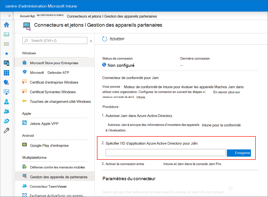 Configurer la gestion des appareils partenaires