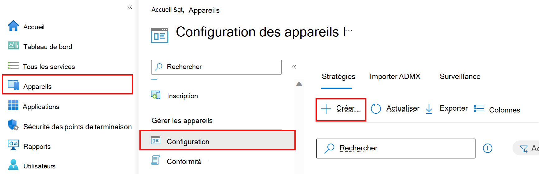 Créez un profil de configuration d’appareil dans Microsoft Intune à l’aide du Centre d’administration Intune.