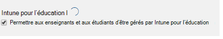 Capture d’écran du paramètre du profil SDS