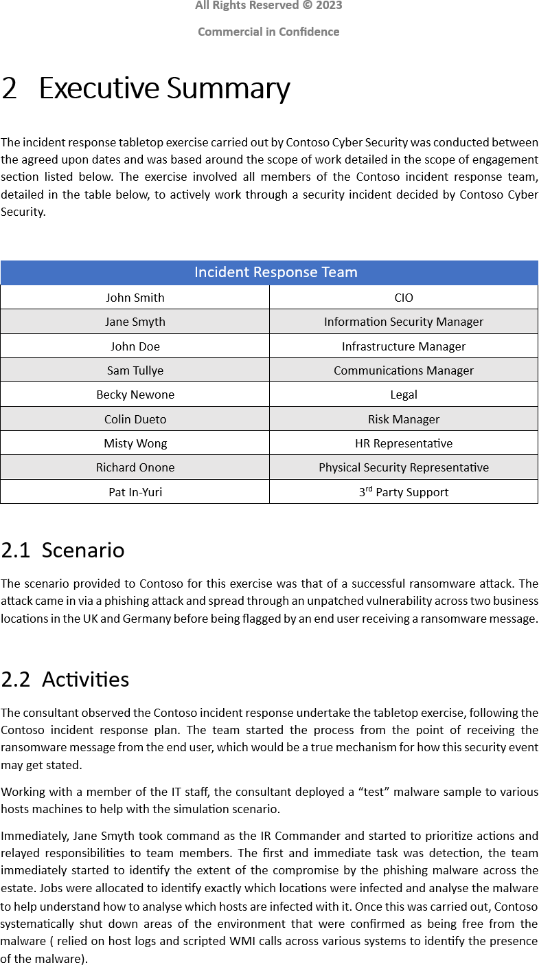 Document de formation sur la réponse aux incidents provenant d’un tiers.