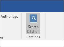 Ruban Microsoft 365 avec citations de recherche.