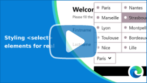 Image miniature de la vidéo « Style complet de la partie déroulante d’une sélection HTML avec le nouvel élément selectmenu »