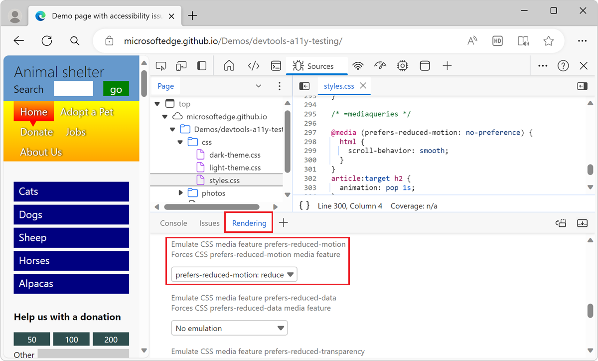 Simulation de mouvement réduit et css qui garantit que le défilement lisse se produit uniquement lorsque l’utilisateur le souhaite