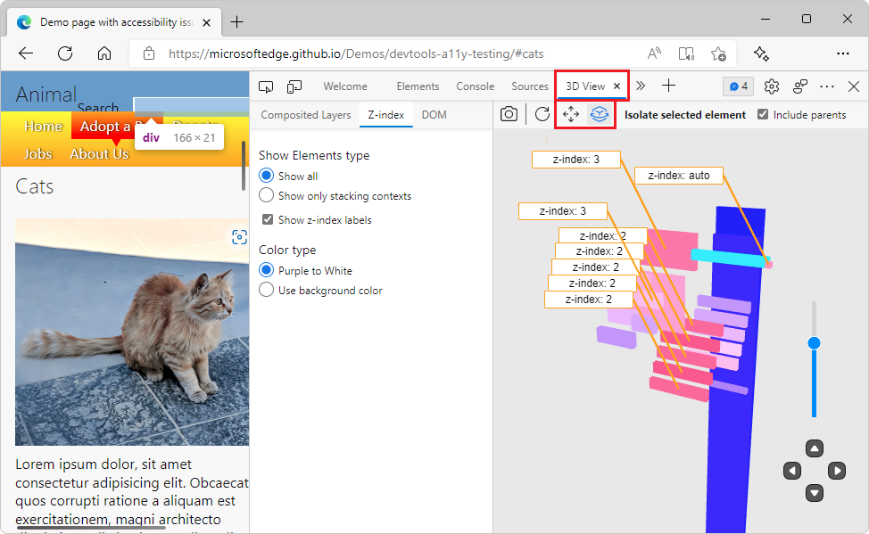 Mise à jour des contrôles de l’interface utilisateur et de la caméra dans la vue 3D