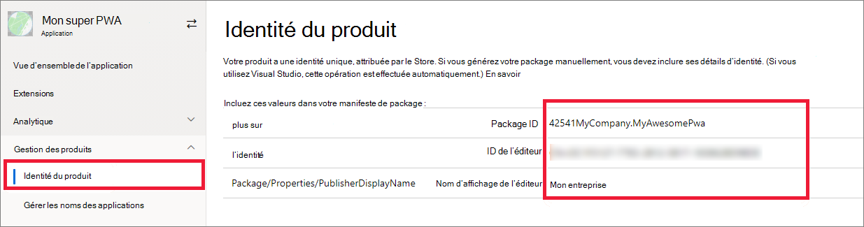 Copier les informations de votre éditeur à partir de l’Espace partenaires Microsoft