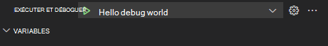 Onglet Exécuter dans Visual Studio Code