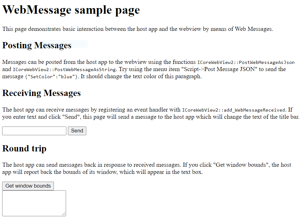 Messagerie web : publication et réception de messages