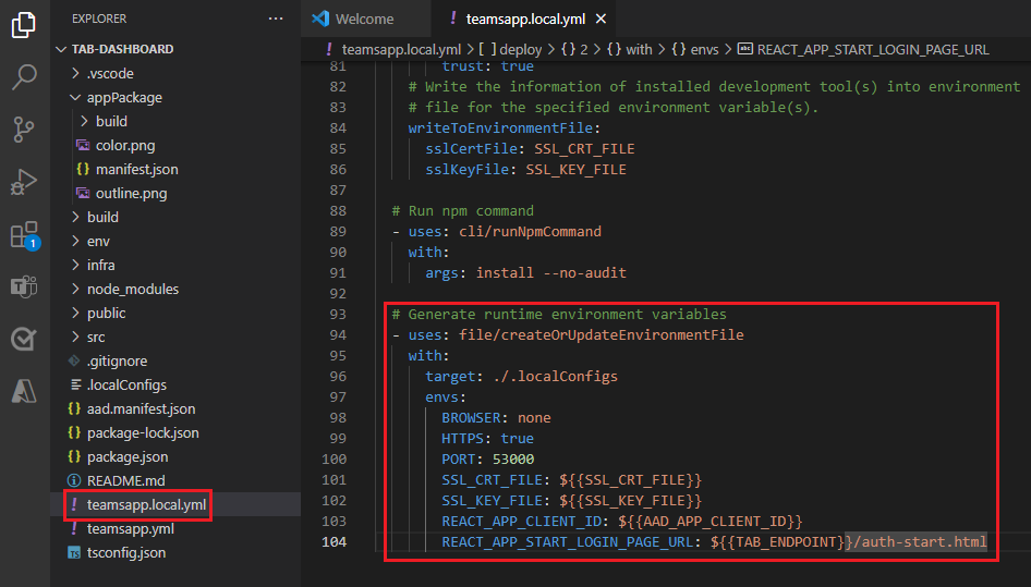 Capture d’écran montrant les informations permettant de réagir aux codes.