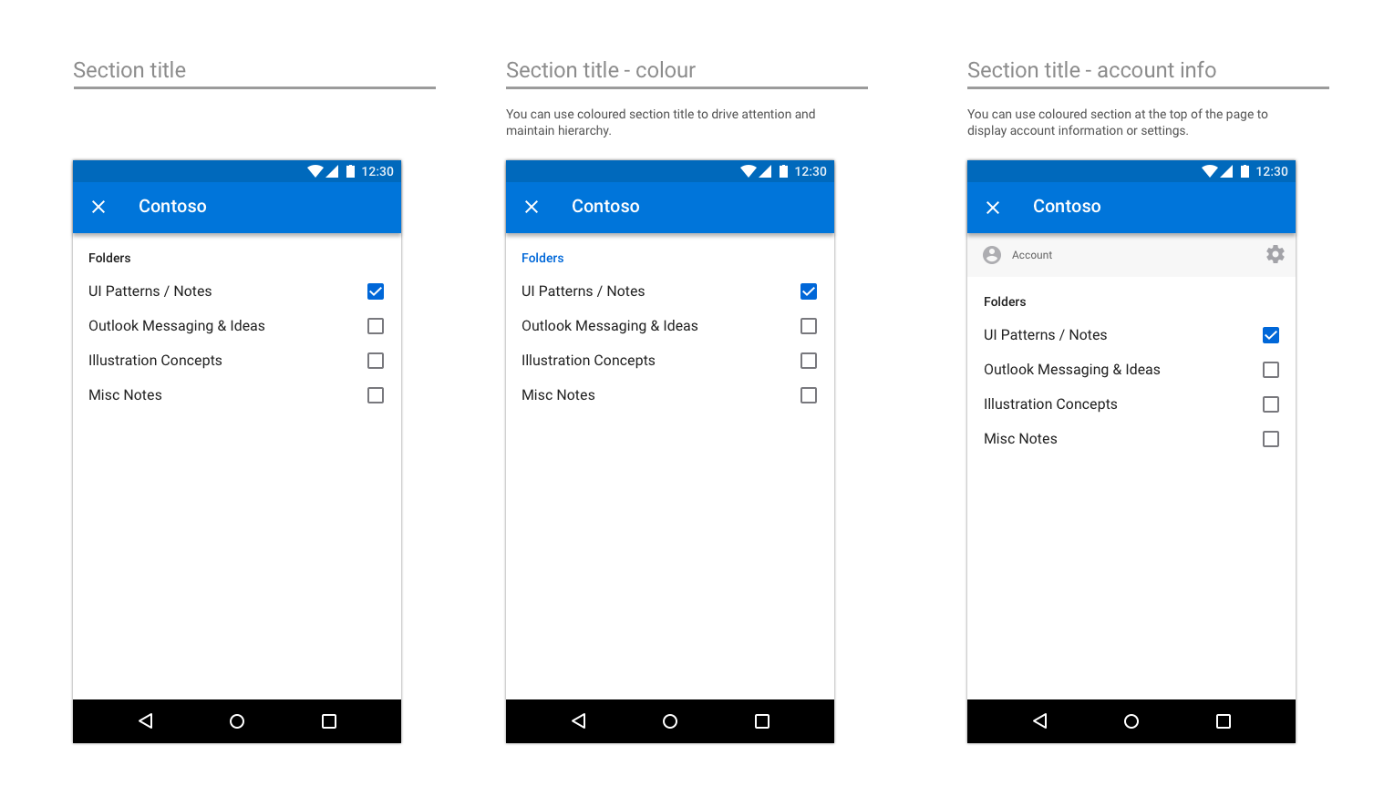 Types de cellules pour Android.