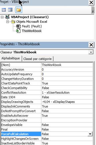 Définir ForceFullCalculation