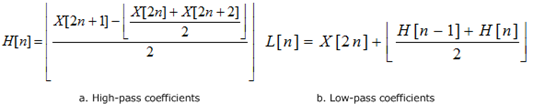 Lifting equations for the DWT