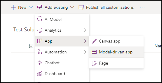 Ajouter une application pilotée par modèle existante